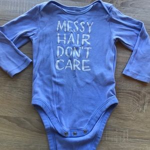 Messy hair don’t care onesie